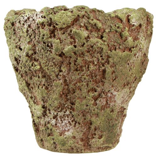 Artikel Pflanztopf Rustikaler Übertopf Grün Braun Ø21cm H19,5cm