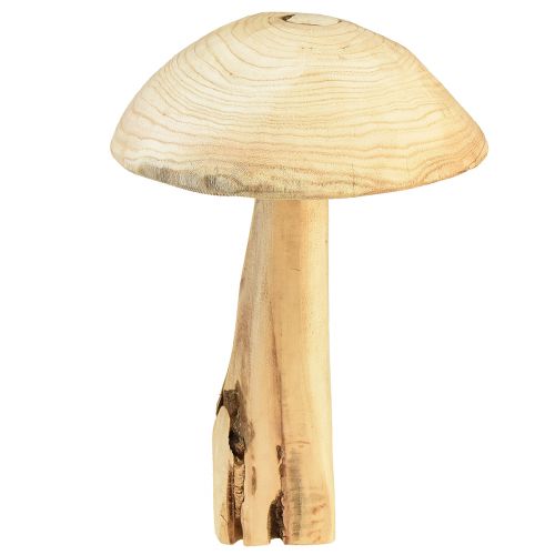 Floristik24 Naturgetreue Pilzskulptur aus Ulmenholz – Rustikales Design, 37 cm – Stilvolle Garten- und Innenraumdekoration