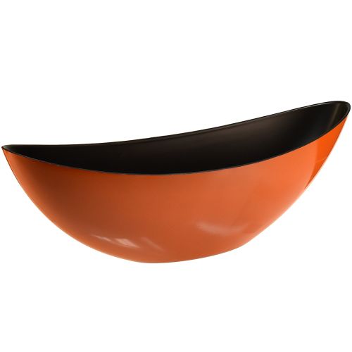 Floristik24 Moderne Schiffchen-Schale in Orange – 39 cm – Vielseitig einsetzbar für Dekoration und Bepflanzung – 2St