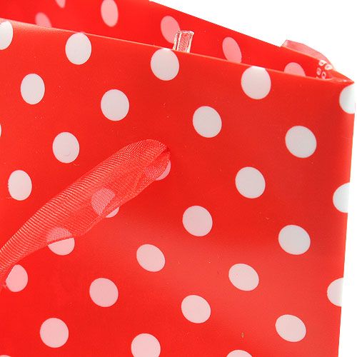 Floristik24 Geschenk-Tasche Rot, Weiß 22,5cm 8St