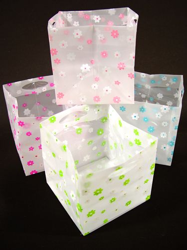 Floristik24 Plastiktasche 12x12cm 12St. sortiert