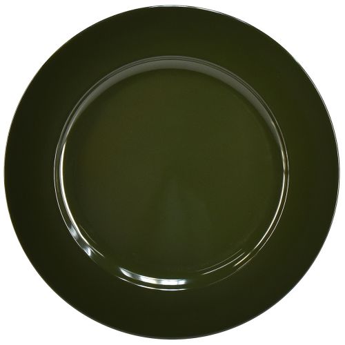 Artikel Eleganter dunkelgrüner Plastikteller – 28 cm – Ideal für stilvolle Tischarrangements und Dekoration