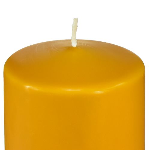 Floristik24 PURE Stumpenkerze Gelb Honig Wenzel Kerzen 130/70mm
