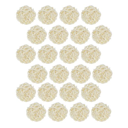 Rattanball gebleicht Tischdeko Rattan Creme Ø5cm 24 St | Floristik24.at