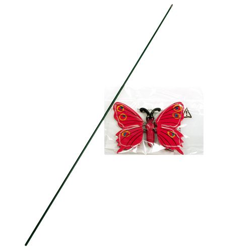 Floristik24 Schmetterling am Stab 8cm Pink