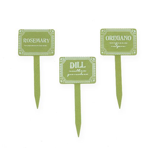 Floristik24 Kräuterstecker Grün 13cm 18 St