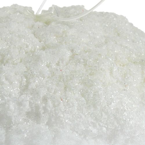 Floristik24 Schneeball mit Glitzer Weiß 25 cm