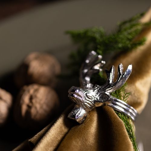 Artikel Serviettenringe mit Hirschmotiv 4er Set