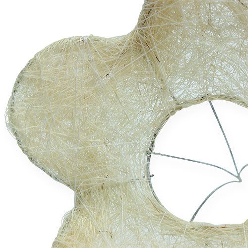 Floristik24 Sisal-Blumenmanschette gebleicht Ø15cm 10 St