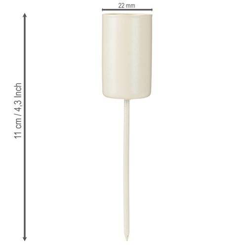 Artikel Stabkerzenhalter Metall am Stab Kerzenhalter Beige H11cm 4 St