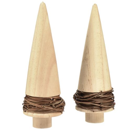 Floristik24 Tannenbaum Holz Natur Tischdeko Weihnachten H18cm 2 St