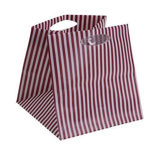 Artikel Tasche Plastik Bordeaux sort. 12cm x 12cm 12St