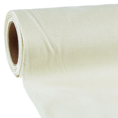 Artikel Tischband Samt Tischläufer Creme Dekostoff 28×270cm