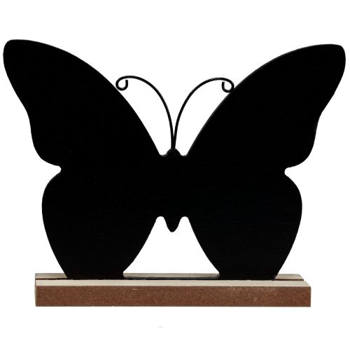 Artikel Tischdeko Holz Deko Schmetterling Schwarz Natur 12cm 6 St