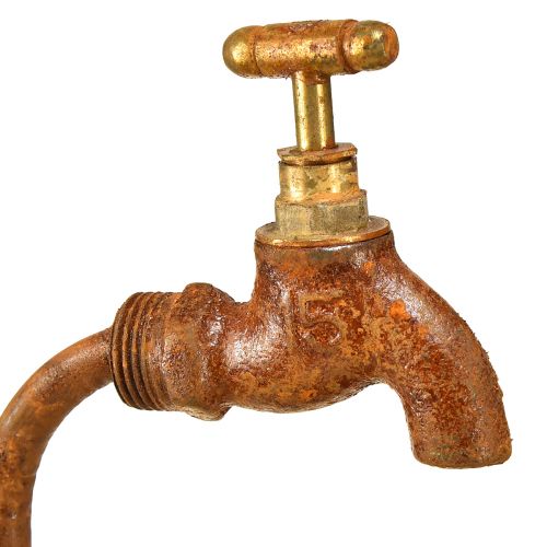 Artikel Übertopf Edelrost Deko Metall Mit Wasserhahn H25/37/43cm Set von 3 St