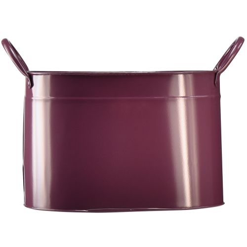 Artikel Übertopf Metall oval Pflanztopf Lila 24/21/18cm Set à 3St