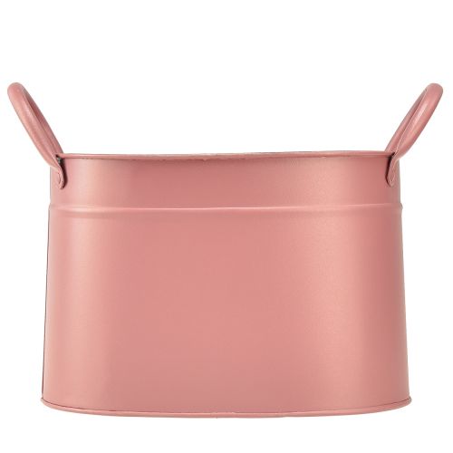 Artikel Übertopf Metall oval Pflanztopf Rosa 24/21/18cm Set à 3St