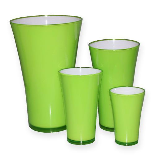 Artikel Plastik Vase „Fizzy“ Apfelgrün, 1 St