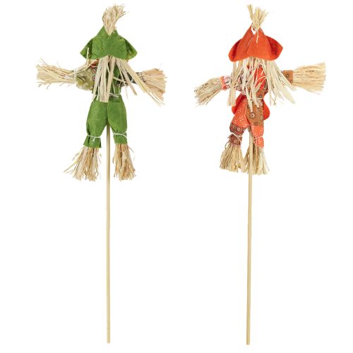 Artikel Vogelscheuchen Blumenstecker Set für herbstliche Deko aus Holz und Stroh