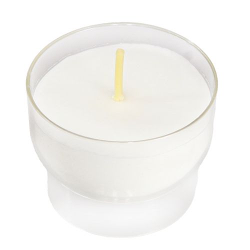 Floristik24 Votivkerzen Opferlichter in Weiß mit Schale Ø4,3cm 25 St