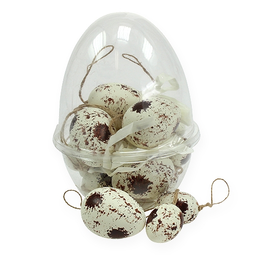 Floristik24 Deko-Eier in Plastikbox 4-6cm 18 St