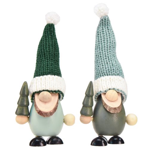 Artikel Weihnachtswichtel Deko Wichtel Holz Grün Mint H14cm 6 St