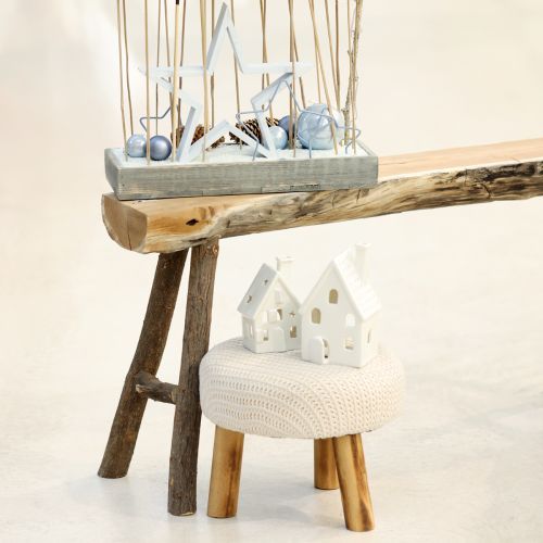 Artikel Keramik Teelichthaus für Adventsdeko mit Fenstern und Kamin H18cm