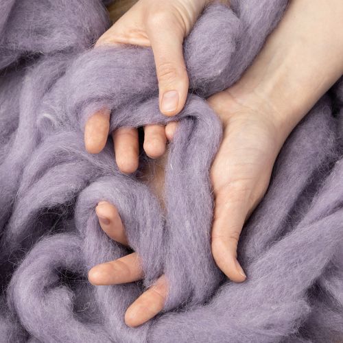 Artikel Wollband Helllila 10m Dekowolle für Floristik & Basteln