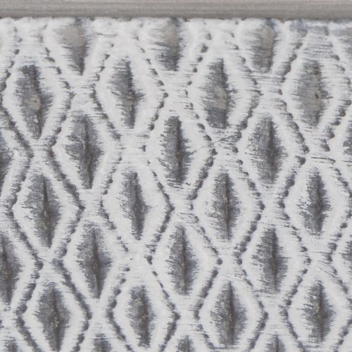 Zinkschale rechteckig mit Rautenmuster 26cm x 15,5cm Grau Metall | Floristik24.at