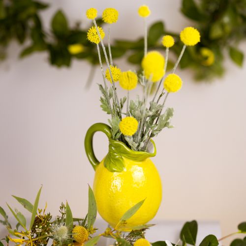 Artikel Zitronenvase Keramik Deko Krug Zitronen Gelb H18,5cm