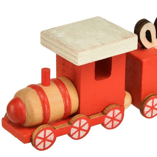 Artikel Holzzug mit Geschenkboxen, Rot-Weiß, 2er Set, 18x3x4,5 cm - Weihnachtsdekoration
