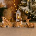 Deko-Figuren Rehkitz handbemalt 3er-Set Polyresin | Floristik24.at