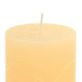 Floristik24 Kerzen Apricot Hell Durchgefärbt Stumpenkerzen 60×100mm 4St