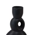 Floristik24 Kerzenhalter Keramik Kerzenständer Schwarz H13cm 2St