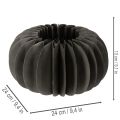 Set Papier-Dekoring Kürbis, dunkelgrau, 24 cm, 4 Stück | Floristik24.at