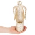 Kerzenhalter Engel Figur Metall Gold 27 cm Innenbereich | Floristik24.at