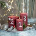 Floristik24 Adventszahlen Kerzen Kerzenpin Zahlen Advent 4,5cm 4St