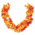 Floristik24 Künstliche Ahornblatt-Girlande 170 cm Herbstdeko in Rot, Orange und Gelb