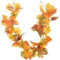 Floristik24 Ahorn-Girlande aus Kunststoff 165cm Herbstfarben für Dekoration