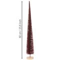Deko-Tannenbaum schlank 60cm rot mit Holzsockel | Floristik24.at