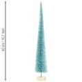 Tannenbaum Kunstbaum mit Draht und Holzfuß 40cm Türkis | Floristik24.at