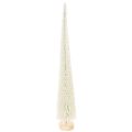 Floristik24 Tannenbaum Dekobaum mit Holzfuß Weißgrau 40cm 3er-Set für Innenbereich