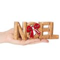 Schriftzug Noel Holzdeko 18cm mit roter Schleife | Floristik24.at
