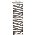 Geschenkband Zebramuster Polyester 25mm x 20m Schwarz-Weiß | Floristik24.at