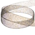 Dekoband Transparent Organzaband Schwarz Gold 15mm 20m für Tisch- und Geschenkdekoration | Floristik24.at