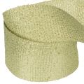 Dekoband aus Polyester mit Glitter 55mm breit 15m hellgrün | Floristik24.at