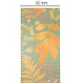 Dekoband Kunstseide Herbstfarben Blattmotiv 40mm x 15m | Floristik24.at