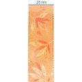 Geschenkband aus Kunstseide mit Blättermotiv 25mm 18m in Herbstfarben | Floristik24.at