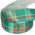 Geschenkband Polyester Schottisch Kariert Grün Rot 25mm 20m für Innenbereich | Floristik24.at
