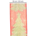 Geschenkband Stoff Tannenbaum Sterne 40mm 15m Rot Grün Gold | Floristik24.at